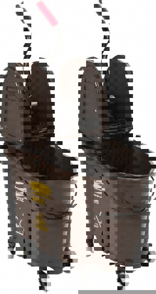 WaveBrake 2.0 Bucket/Wringer Combos, Down-Press, 35 qt, Plastic, Brown